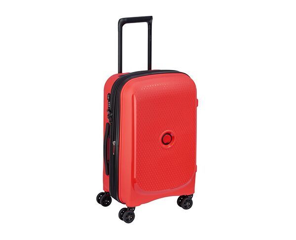 Delsey 55cm Belmont Plus 4-Wheel Cabin Trolley Suitcase - Red
